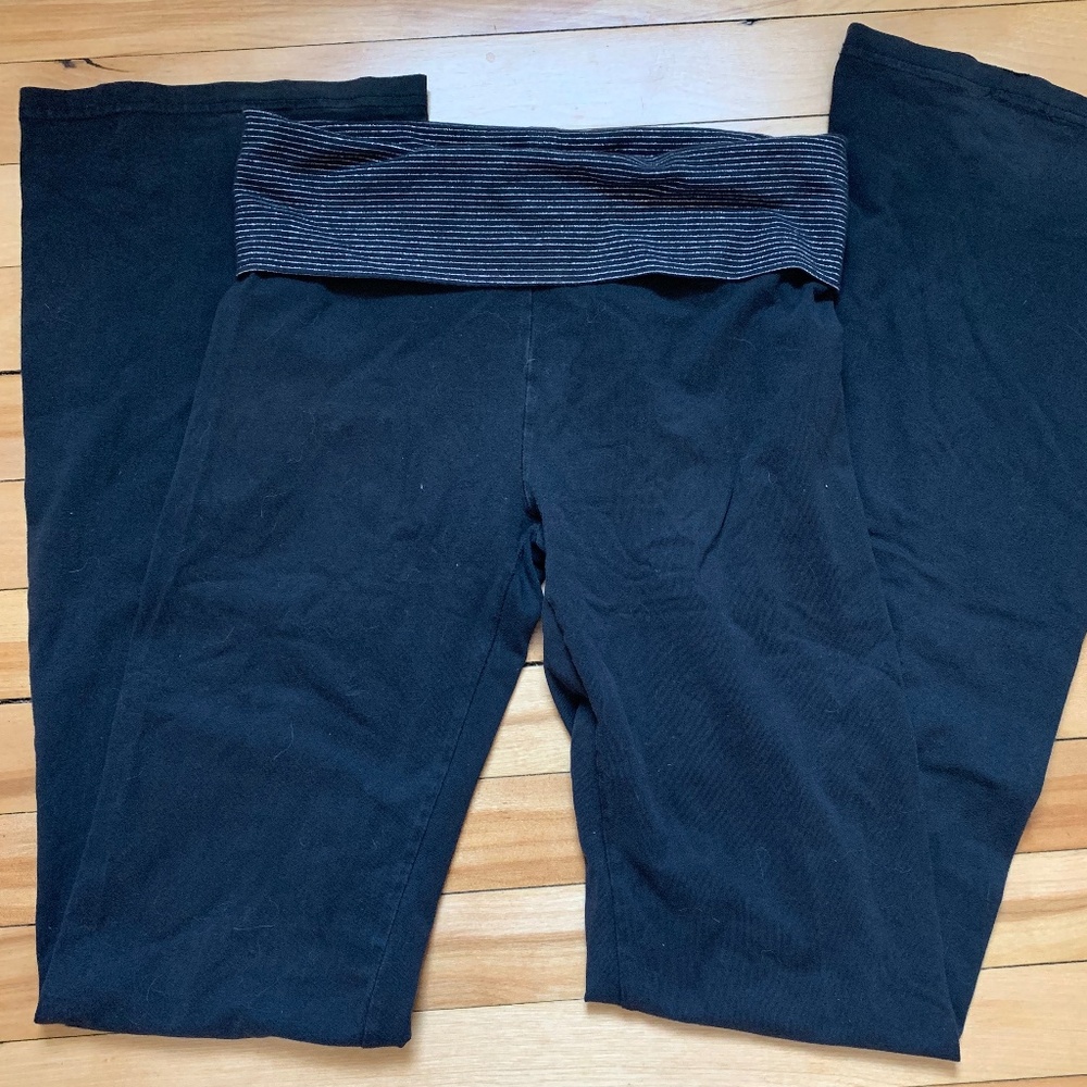 Aerie Black Yoga Pants Boot Cut (S Long)